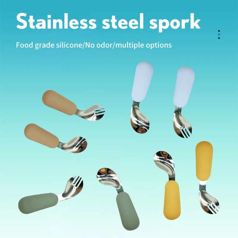 Baby Food Quantity - Baby Spoon Fork Set 316 Stainless