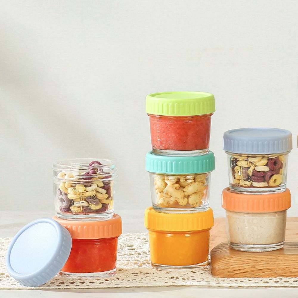 Baby Food Jars Glass - 6pcs Mason Jar Glass Baby Food