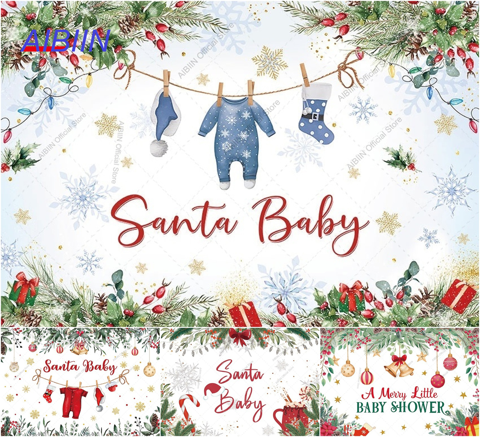 Baby Xmas Food - Christmas Santa Baby Clothing Backdrop Xmas