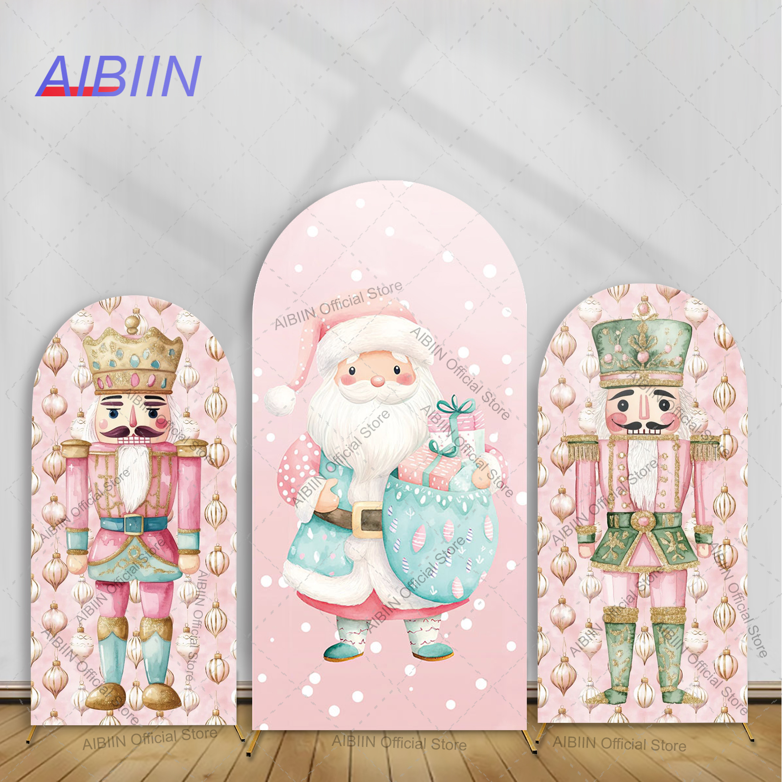 Baby Xmas Food - Santa Claus Gift Bag Arch Backdrop
