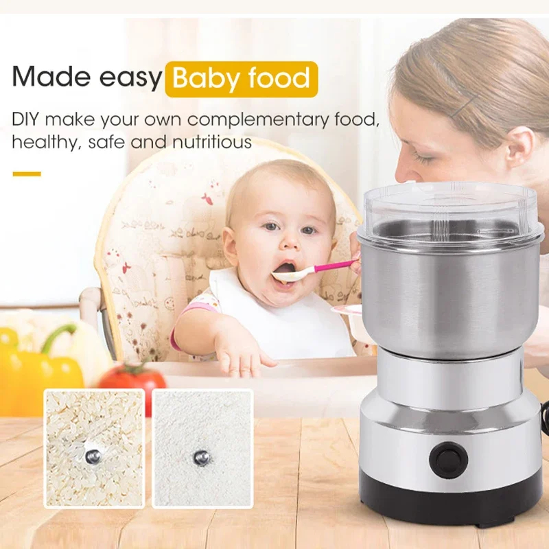 Mini Electric Grinder Househol - Baby Food Mill ulasan dan harga