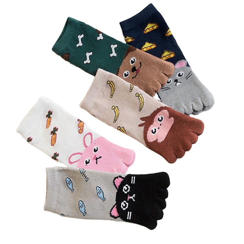 5 Pairs Children Cartoon Socks - Baby Food Dogs ulasan dan harga