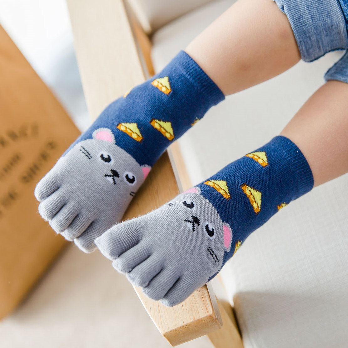 5 Pairs Children Cartoon Socks - Baby Food Dogs ulasan dan harga