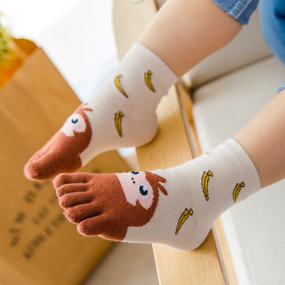 5 Pairs Children Cartoon Socks - Baby Food Dogs ulasan dan harga
