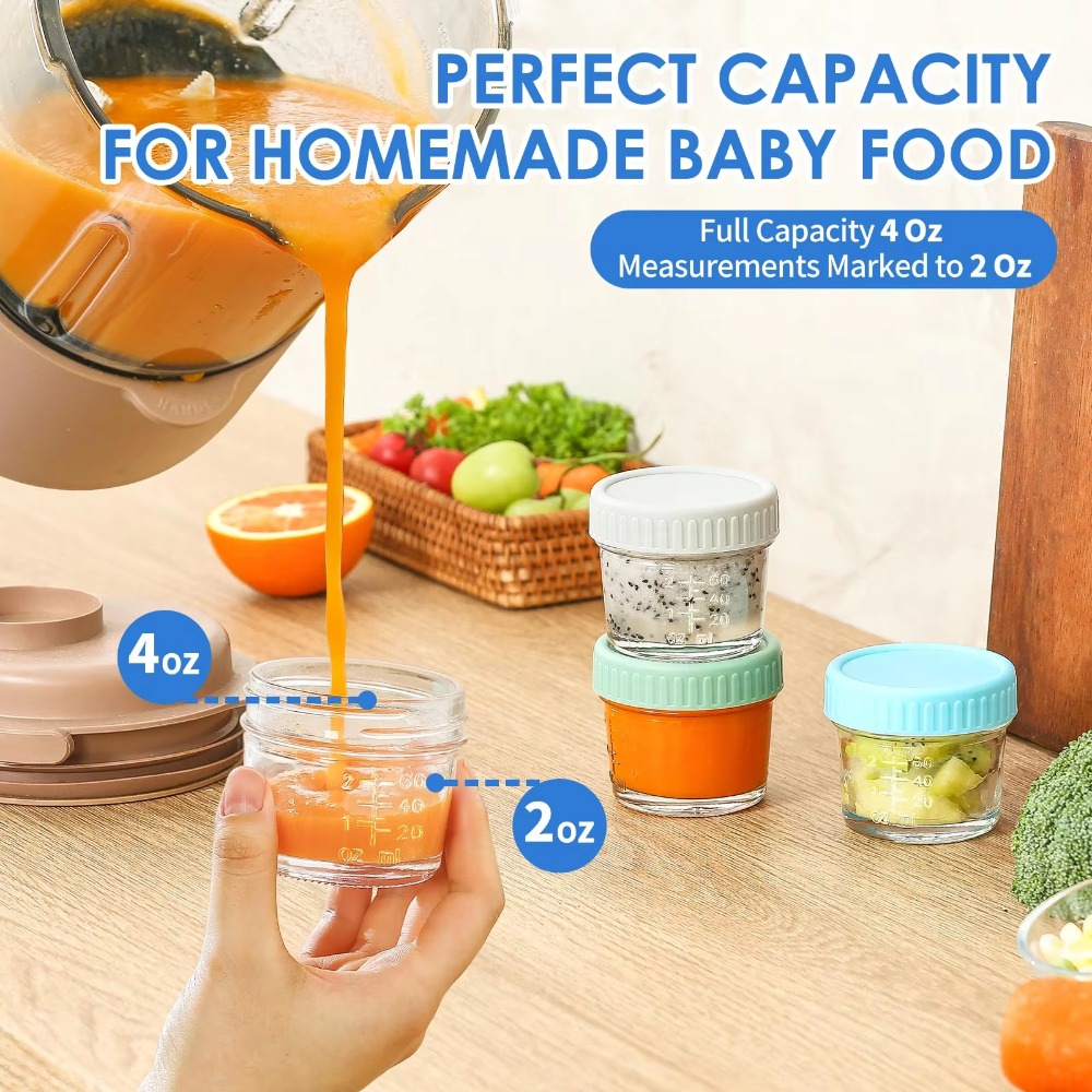 6pcs Mason Jar Glass Baby Food - Baby Food Jars Glass ulasan dan harga