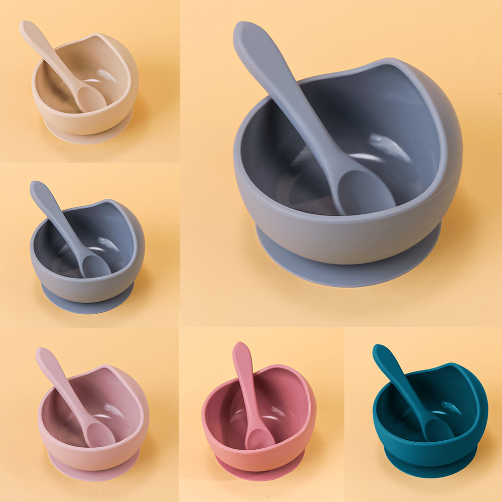 2PC Silicone Sucker Bowl Feedi - Baby Food Quantity ulasan dan harga