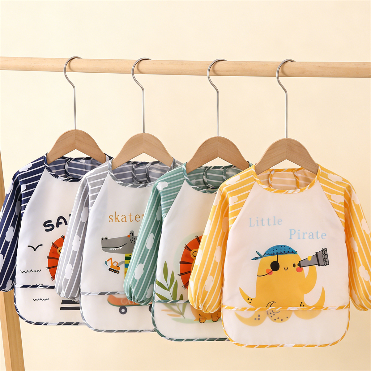 2pcs Waterproof Full Sleeve Ba - Baby Food Quantity ulasan dan harga