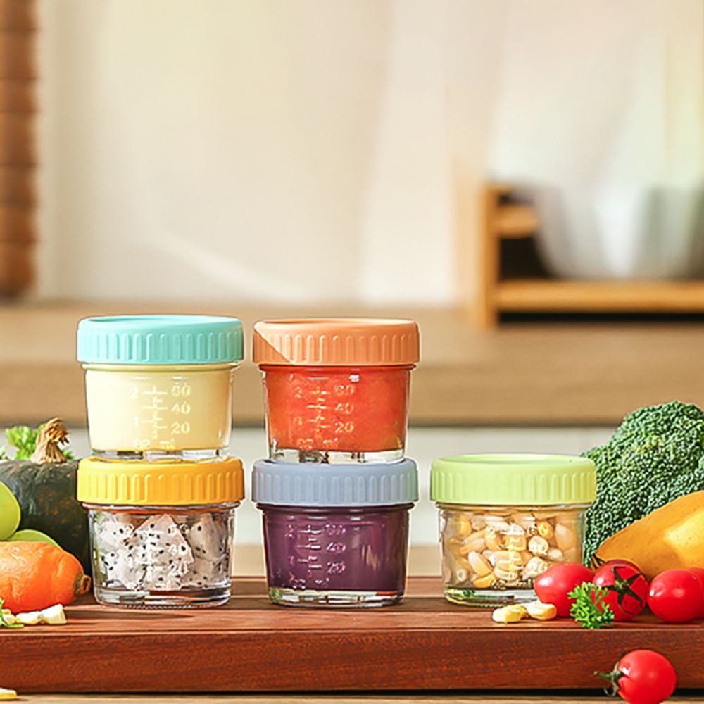 6pcs Mason Jar Glass Baby Food - Baby Food Jars Glass ulasan dan harga