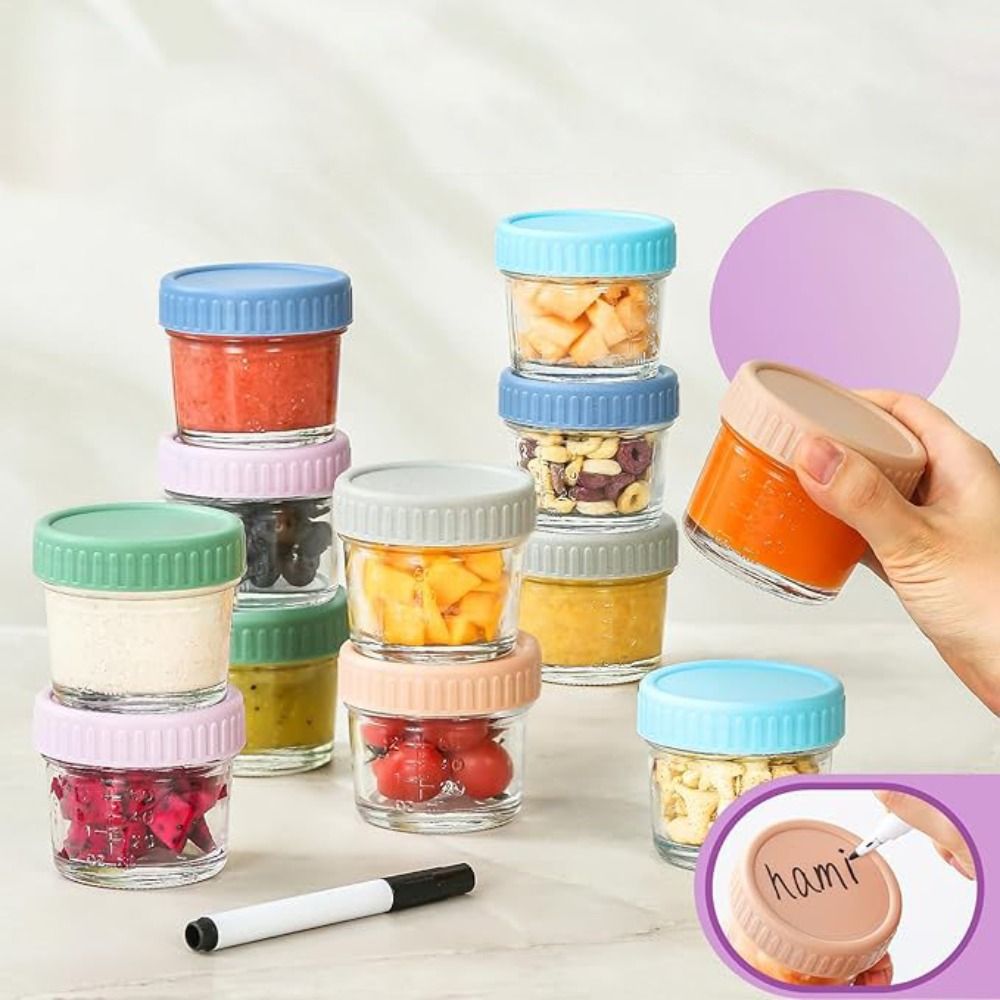 6pcs Mason Jar Glass Baby Food - Baby Food Jars Glass ulasan dan harga