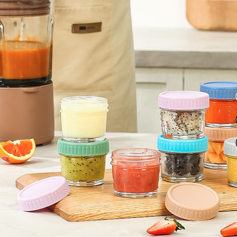6pcs Mason Jar Glass Baby Food - Baby Food Jars Glass ulasan dan harga