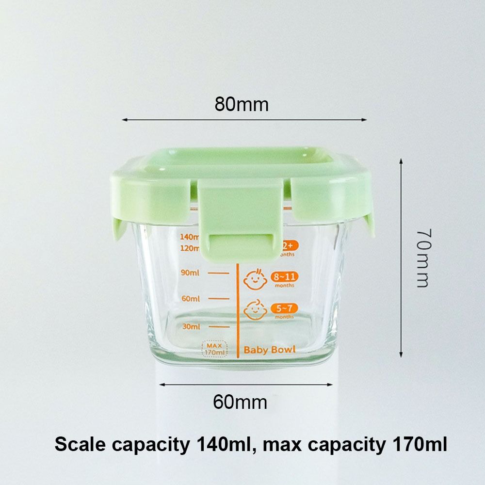 Simple 170ml Food Storage Box  - Baby Food Jars Glass ulasan dan harga