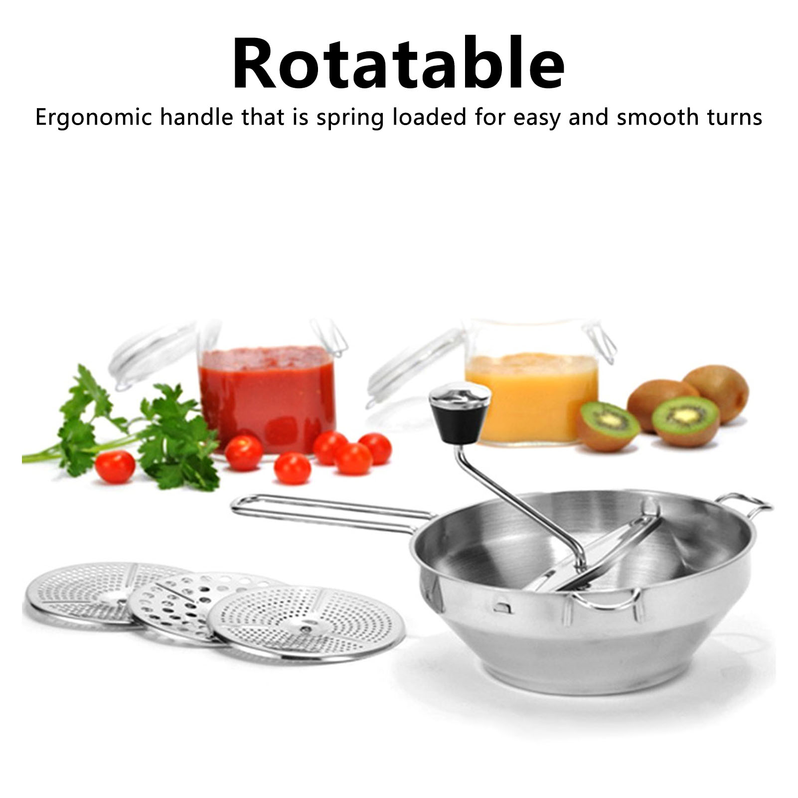 Stainless Steel Manual Food Mi - Baby Food Mill ulasan dan harga