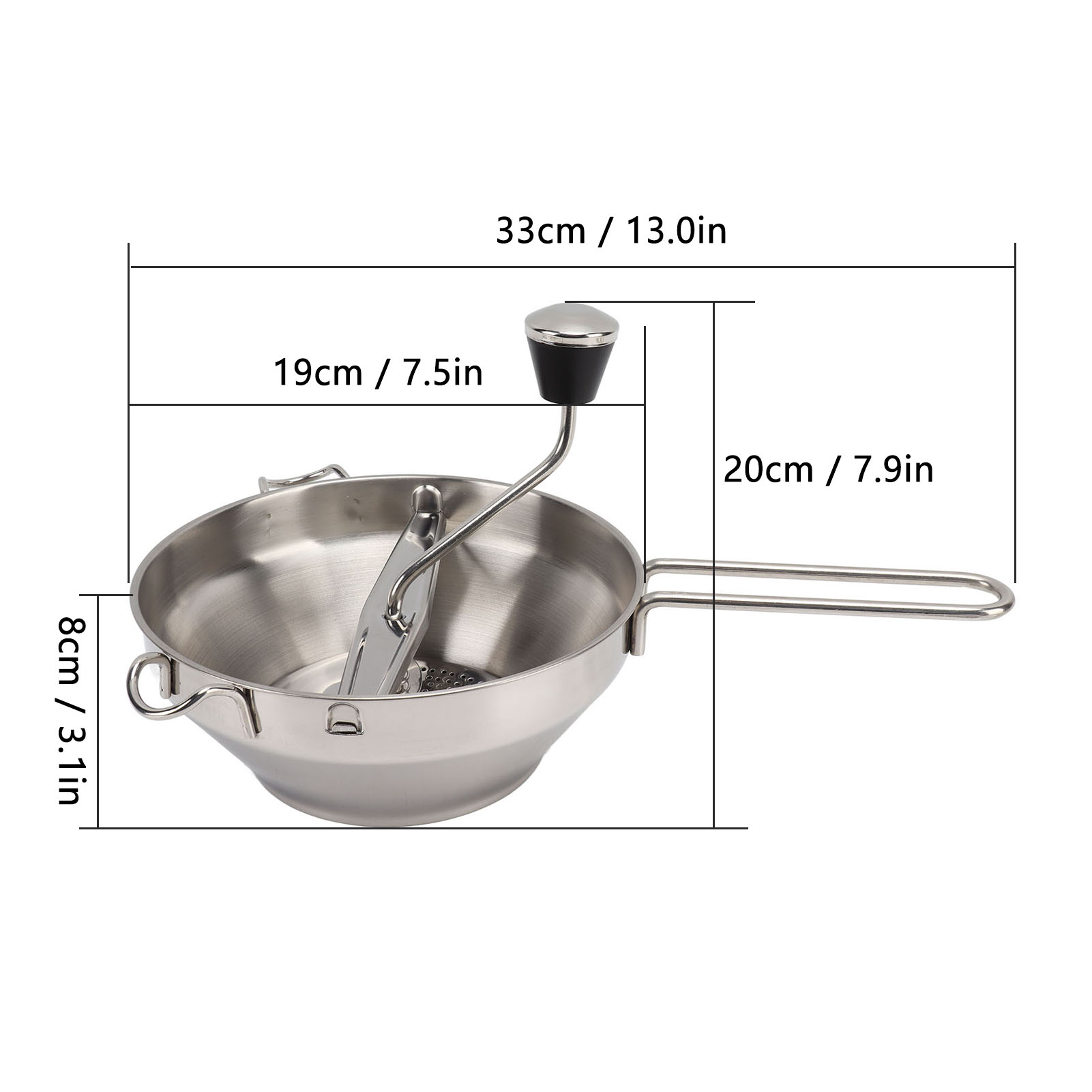 Stainless Steel Manual Food Mi - Baby Food Mill ulasan dan harga