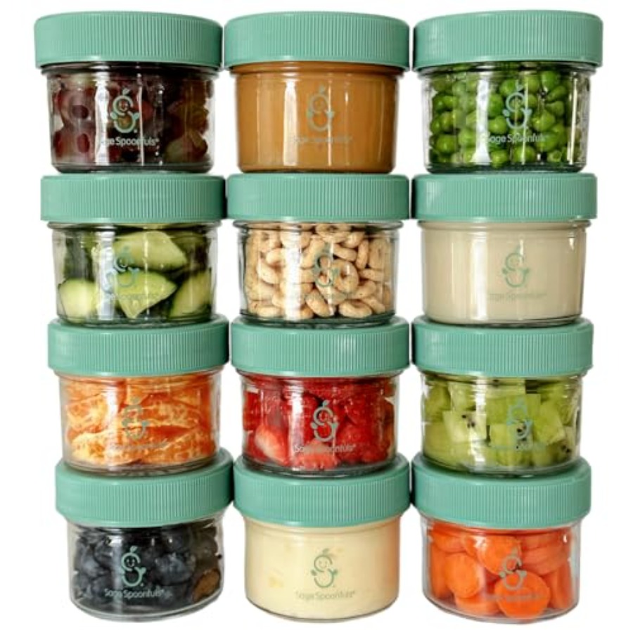 Sage Spoonfuls -12 Pack 4 oz B - Baby Food Jars Glass ulasan dan harga