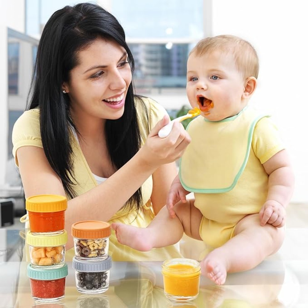 6pcs Glass Baby Food Jar Reusa - Baby Food In Jar ulasan dan harga