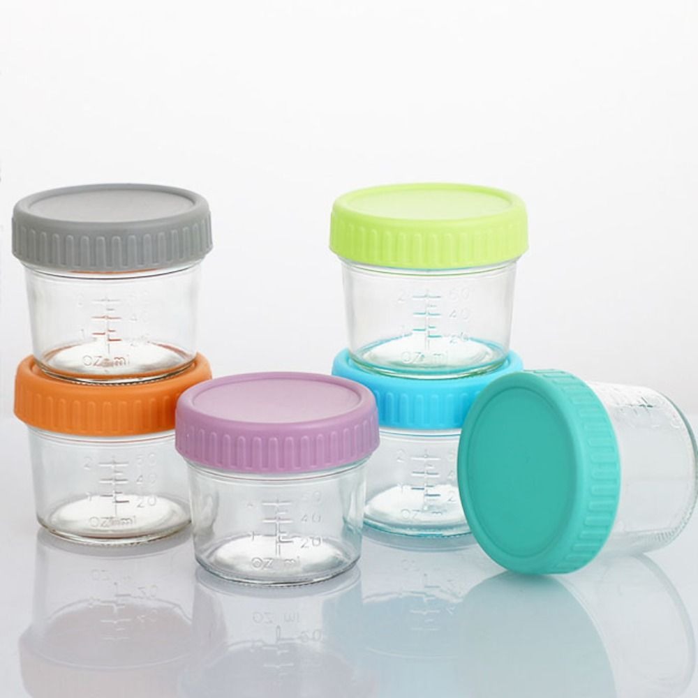 6pcs Glass Baby Food Jar Reusa - Baby Food In Jar ulasan dan harga