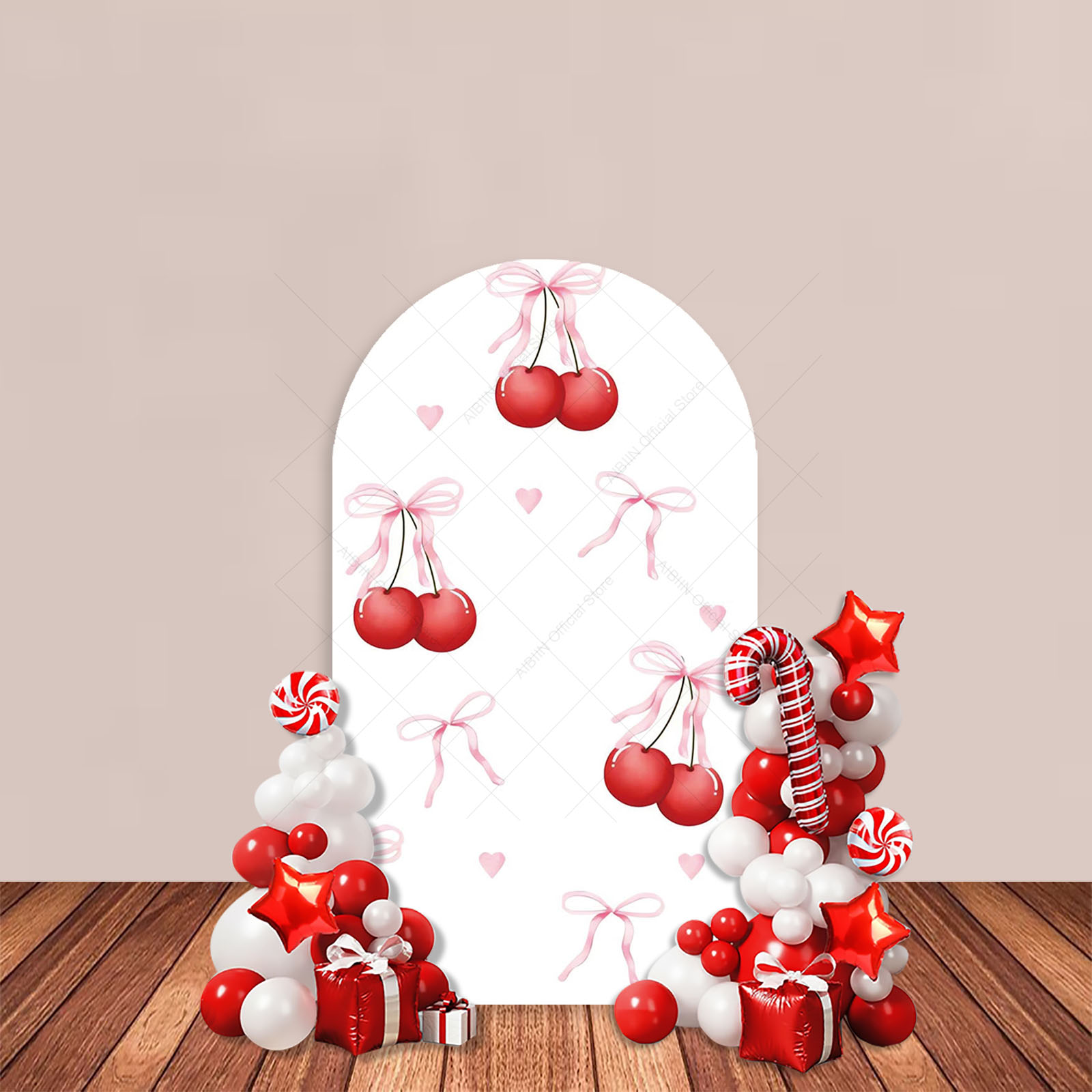 Cherry Bow Merry Christmas Arc - Baby Xmas Food ulasan dan harga