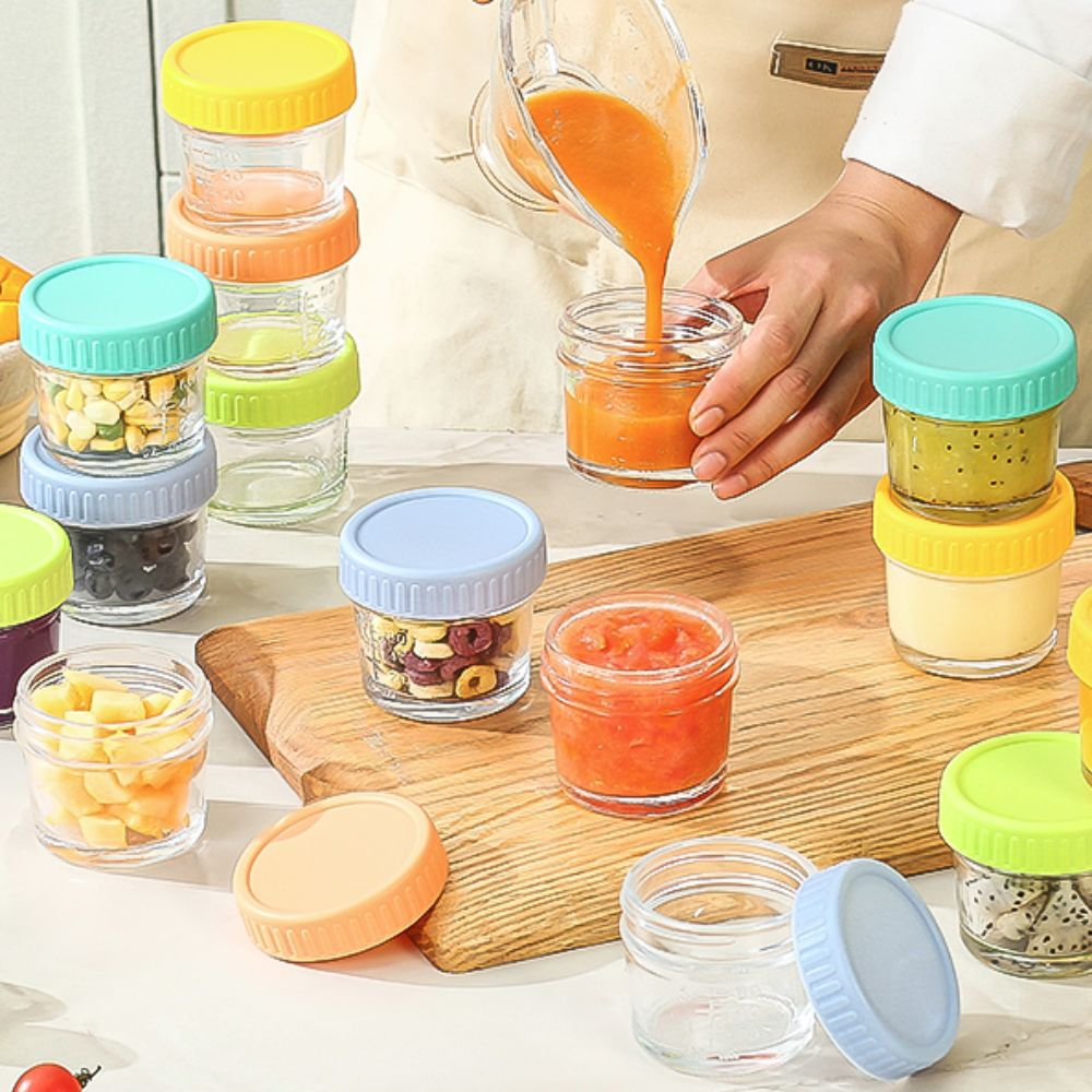 6pcs Mason Jar Glass Baby Food - Baby Food Jars Glass ulasan dan harga