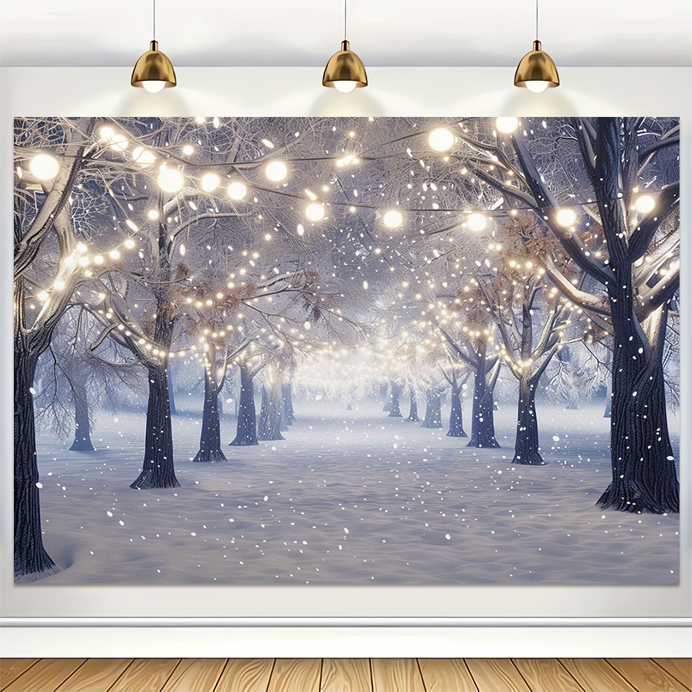 Winter Snow Scenery Backdrop X - Baby Xmas Food ulasan dan harga