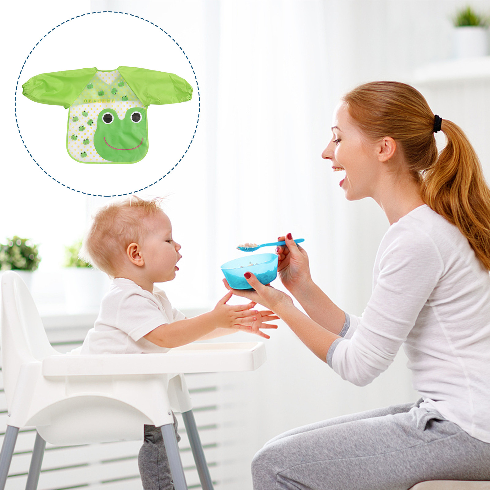2pcs Waterproof Dining Apron F - Baby Food Dogs ulasan dan harga