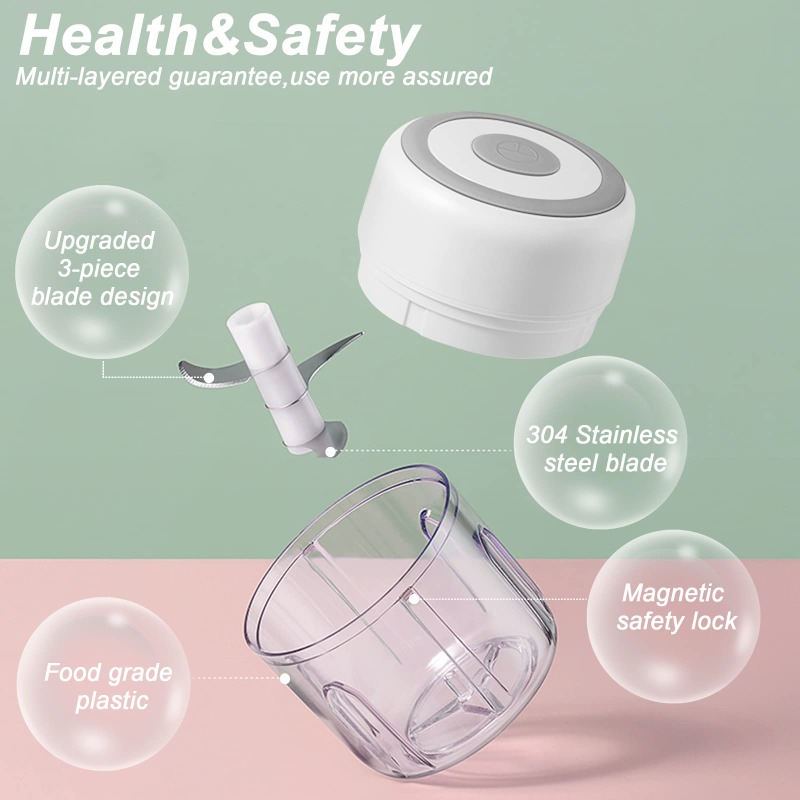 250ML Electric Garlic Grinder  - Baby Food Mill ulasan dan harga