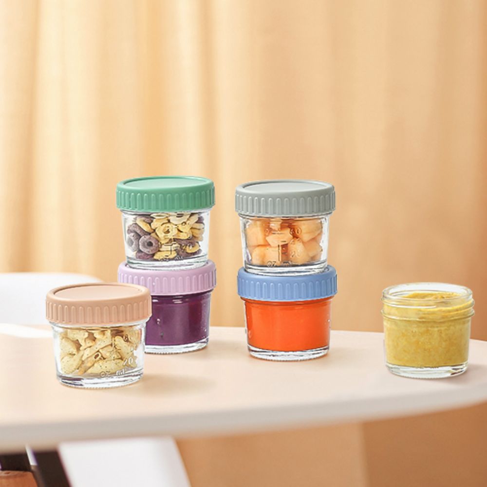 6pcs Mason Jar Glass Baby Food - Baby Food In Jar ulasan dan harga