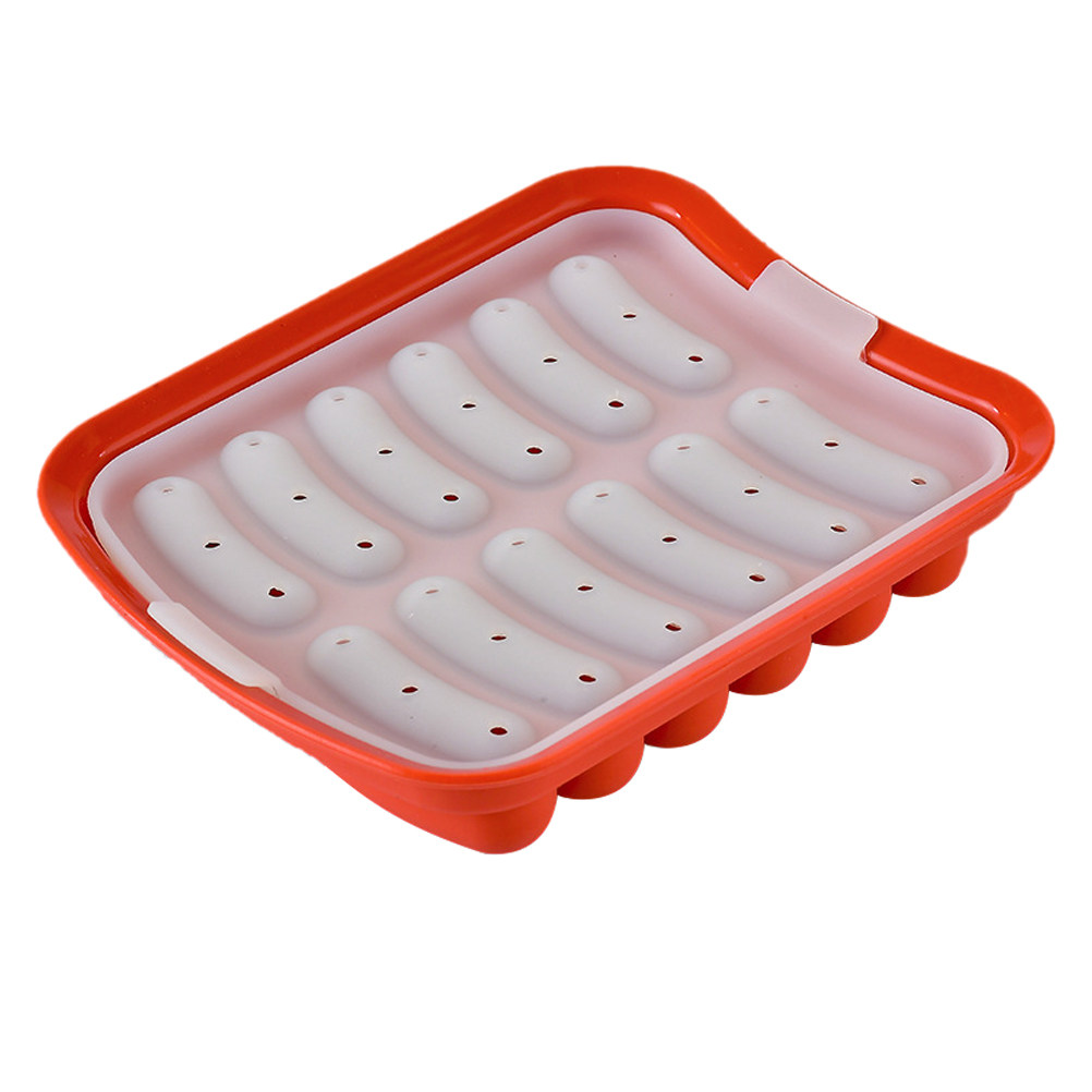 12-Cavity Silicone Sausage Mol - Baby Food Dogs ulasan dan harga