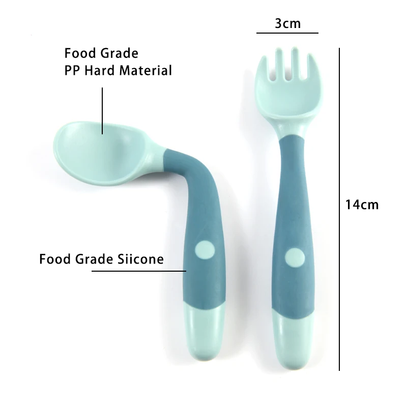 1 pair Silicone Spoon for Baby - Baby Food Quantity ulasan dan harga